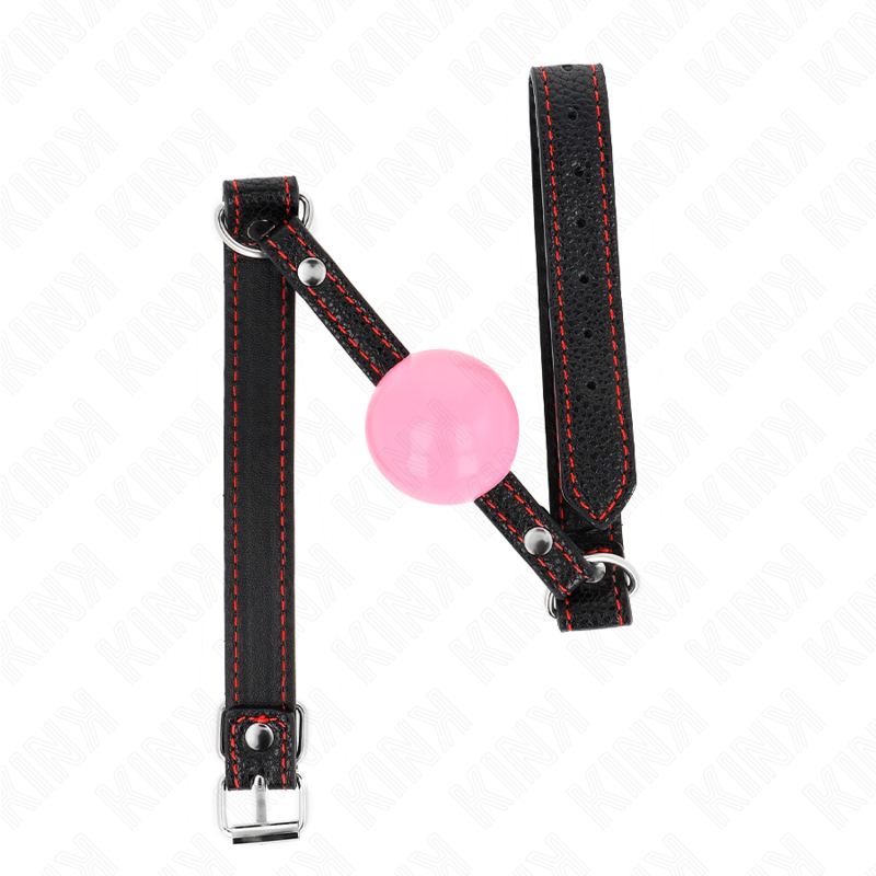 Bâillon Boule BDSM Or Rose 4 cm Sangle Réglable Silicone - Kink