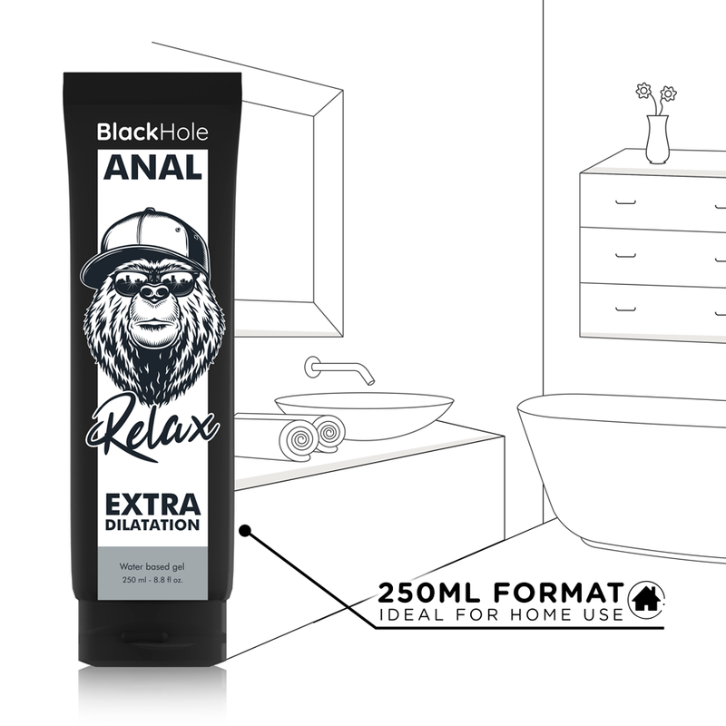 BLACK HOLE - GEL À BASE D'EAU DILATATION ANALE 250 ML