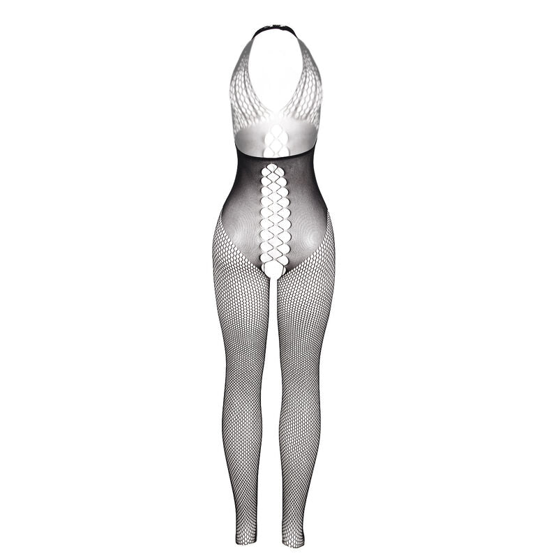 Bodystocking Dos Ouvert Détails Croisés Noir Taille Unique - Subblime