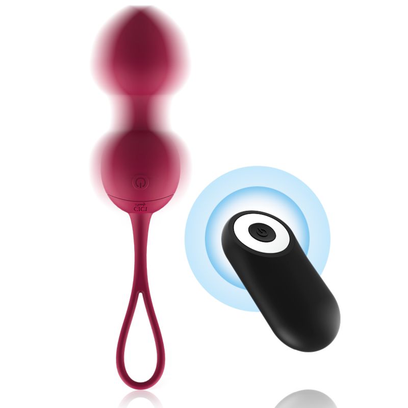 Boules de Geisha Vibrantes Kegel Set 3 Poids Télécommande - Cici Beauty