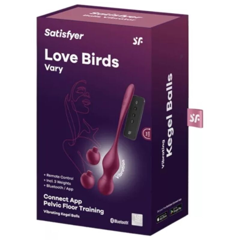 Boules de Geisha Vibrantes Love Birds Vary 12 Modes Application - Satisfyer