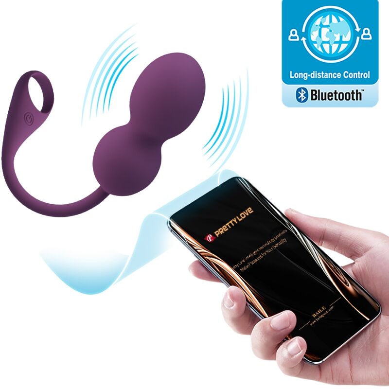 Boules de Kegel Vibrantes Elvira Connectées App 12 Modes USB - Pretty Love