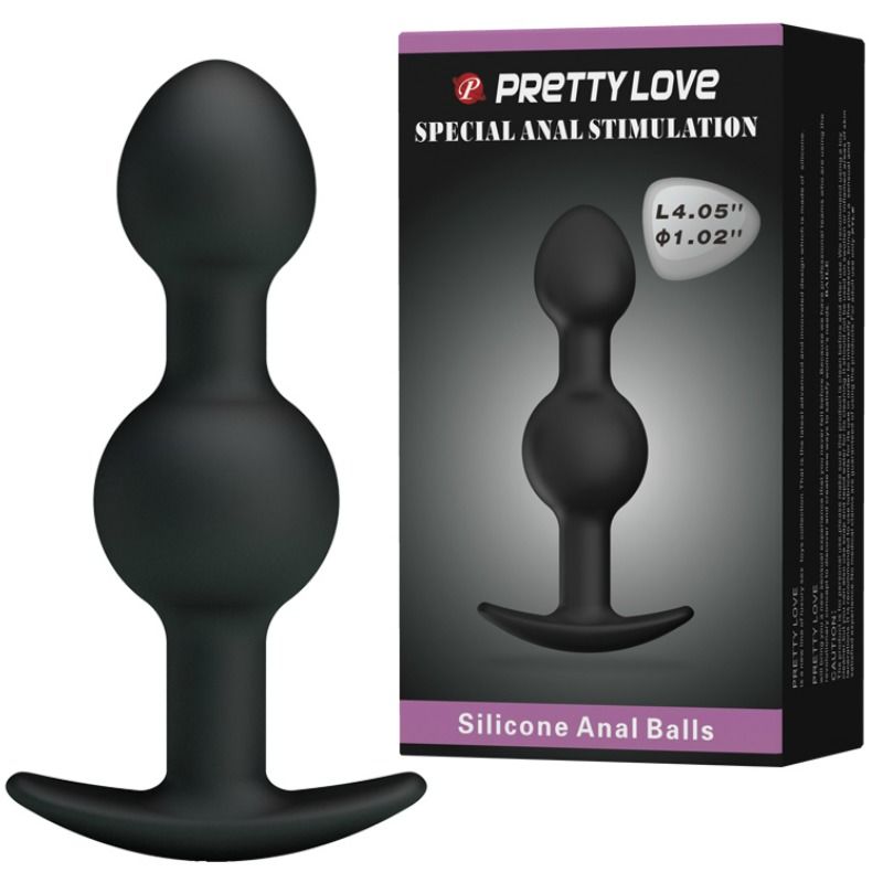 Chapelet Anal Boules Lestées Silicone Submersible 10,3 cm - Pretty Love