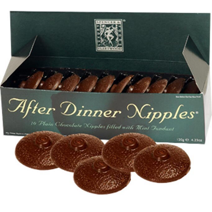 Chocolats Coquins Forme Seins Après-Dîner Menthe 8 Unités - Spencer & Fleetwood