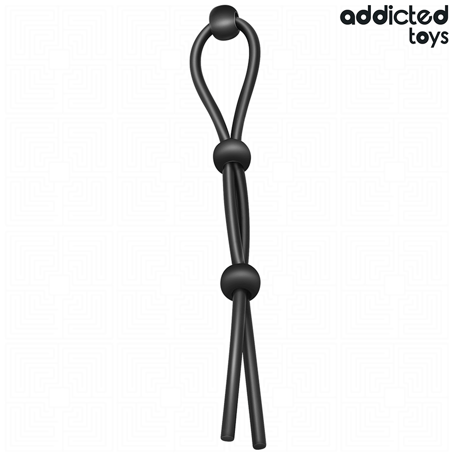 Cockring Corde Silicone Triple Boucle Ajustable - Addicted Toys
