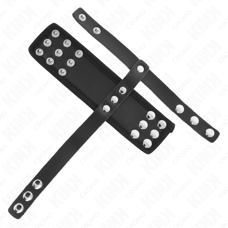 Cockring Cuir Cage à Pénis Sangle Réglable Séparateur de Testicules - Kink