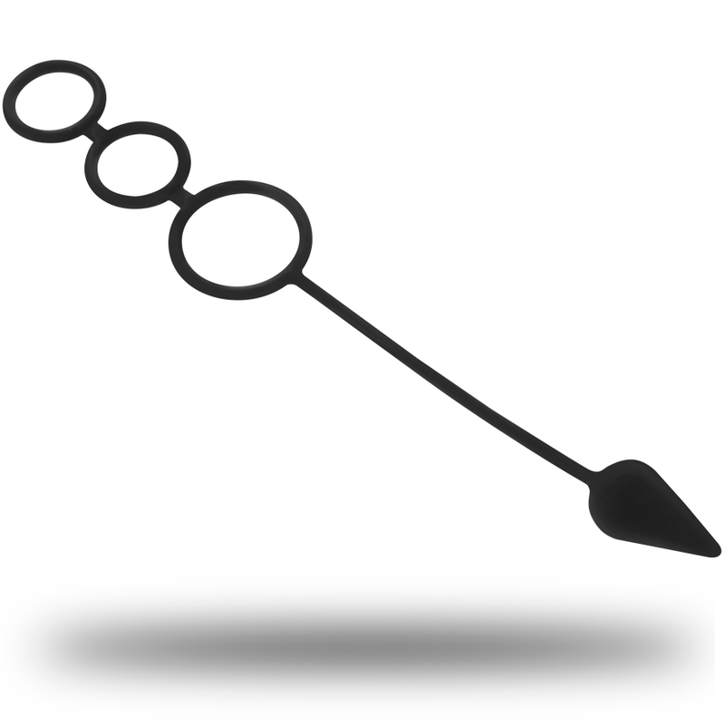Cockring Double Anneau avec Plug Anal Silicone 3-en-1 - Ohmama