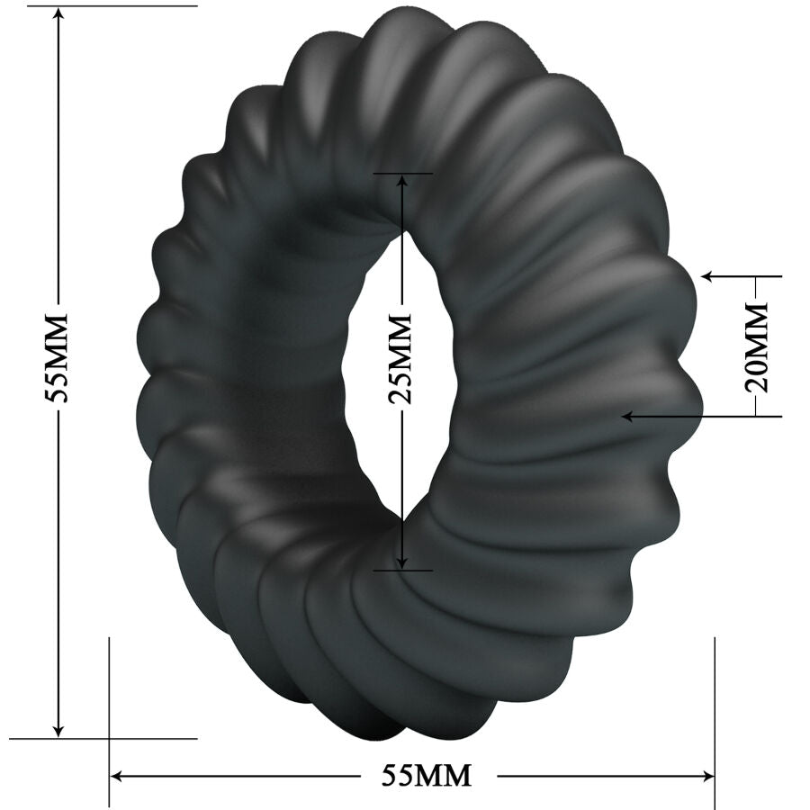 Cockring Fitz Modèle 8 Silicone Souple Ajustable - Crazy Bull