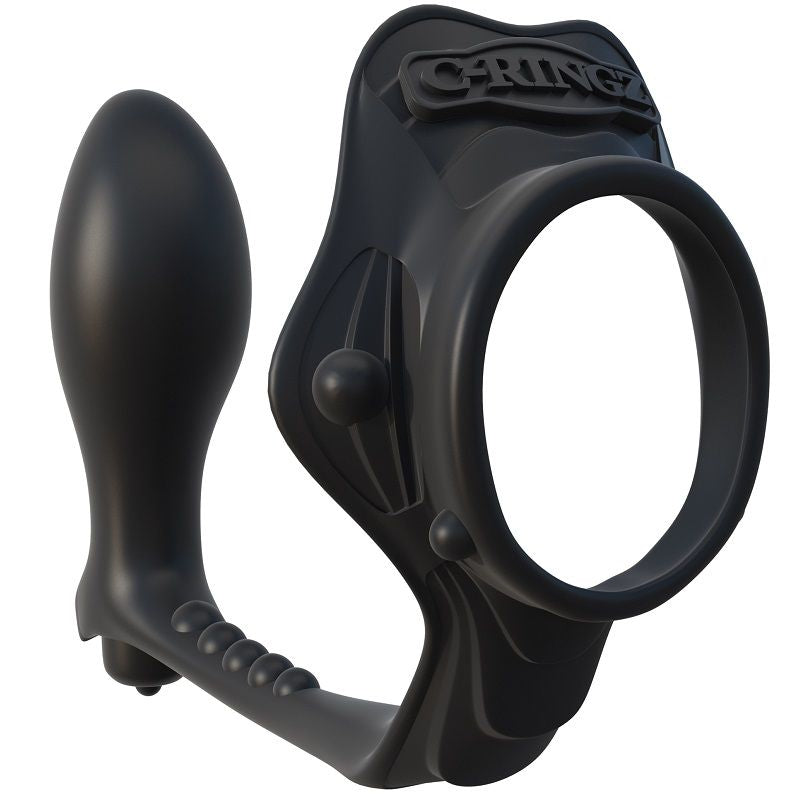 Cockring Plug Prostate Rock Hard Ass-Gasm Silicone Double Action - Fantasy