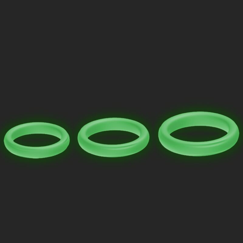 Cockring Triple Anneau Silicone Lumineux Extensible - Armony