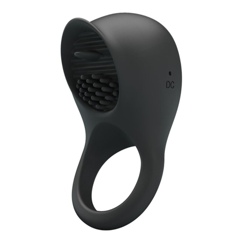 Cockring Vibrant avec Langue Stimulatrice 12 Modes Rechargeable - Pretty Love