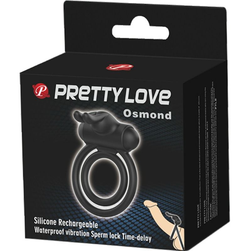 Cockring Vibrant Double Anneau Osmond Silicone Submersible - Pretty Love