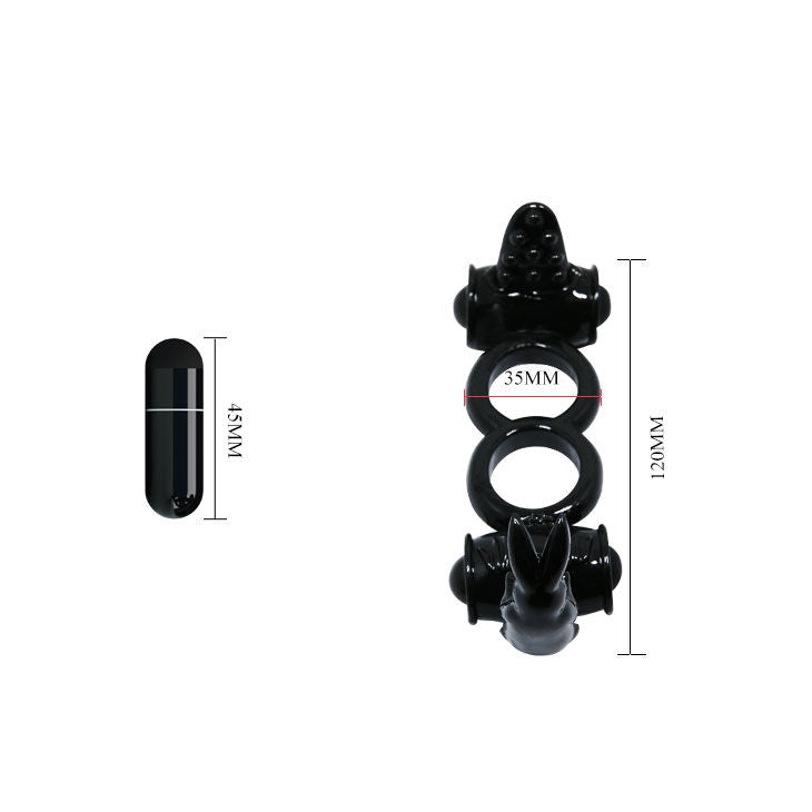 Cockring Vibrant Double Anneau Sweet Ring Stimulateur Clitoris Lapin - Baile
