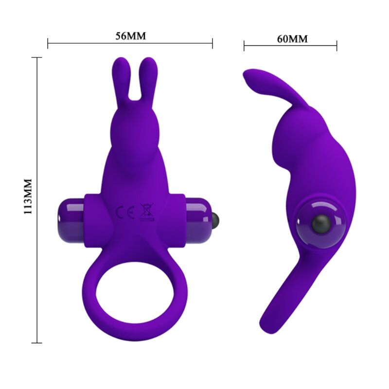 Cockring Vibrant Rabbit Stimulateur Clitoridien 10 Modes Silicone - Pretty Love