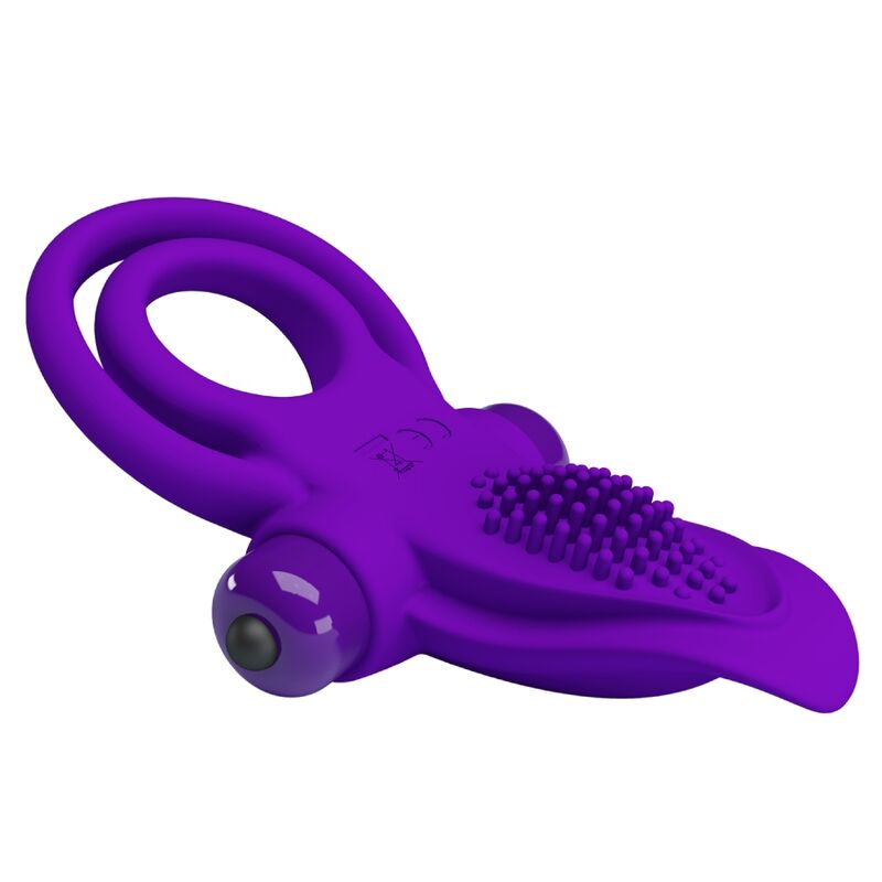 Cockring Vibrant Silicone 10 Modes Rechargeable Violet - Pretty Love