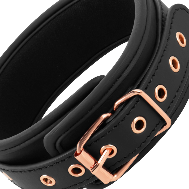 Collier BDSM Pinces à Tétons Cuir Vegan Doublure Néoprène - Coquette