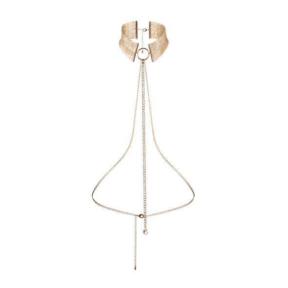 Collier Bondage Métallisé Argent Désir Métallique - Bijoux Indiscrets
