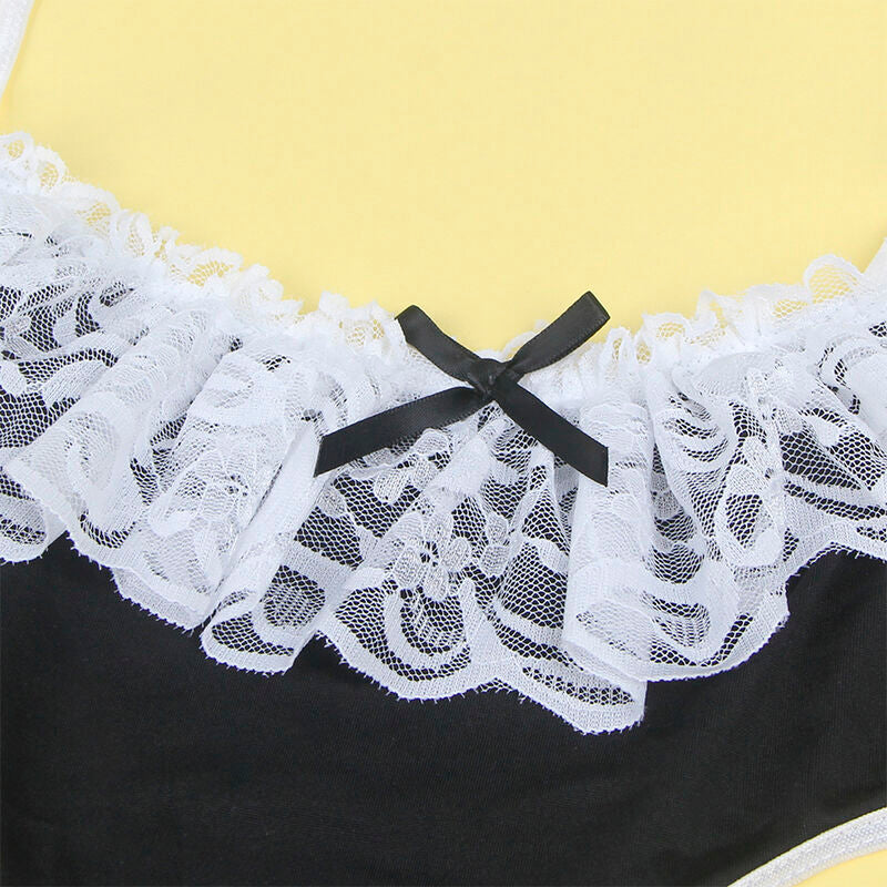 Costume Servante Sexy Bicolore Noir et Blanc 2 Tailles - Subblime