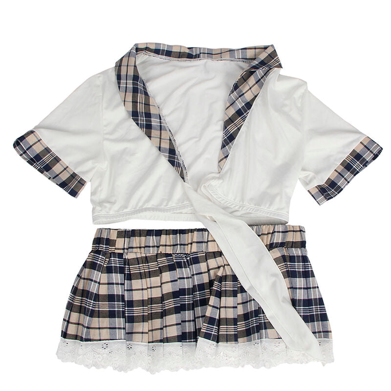 Costume Sexy Écolière Top Court et Jupe à Carreaux 2 Tailles - Subblime