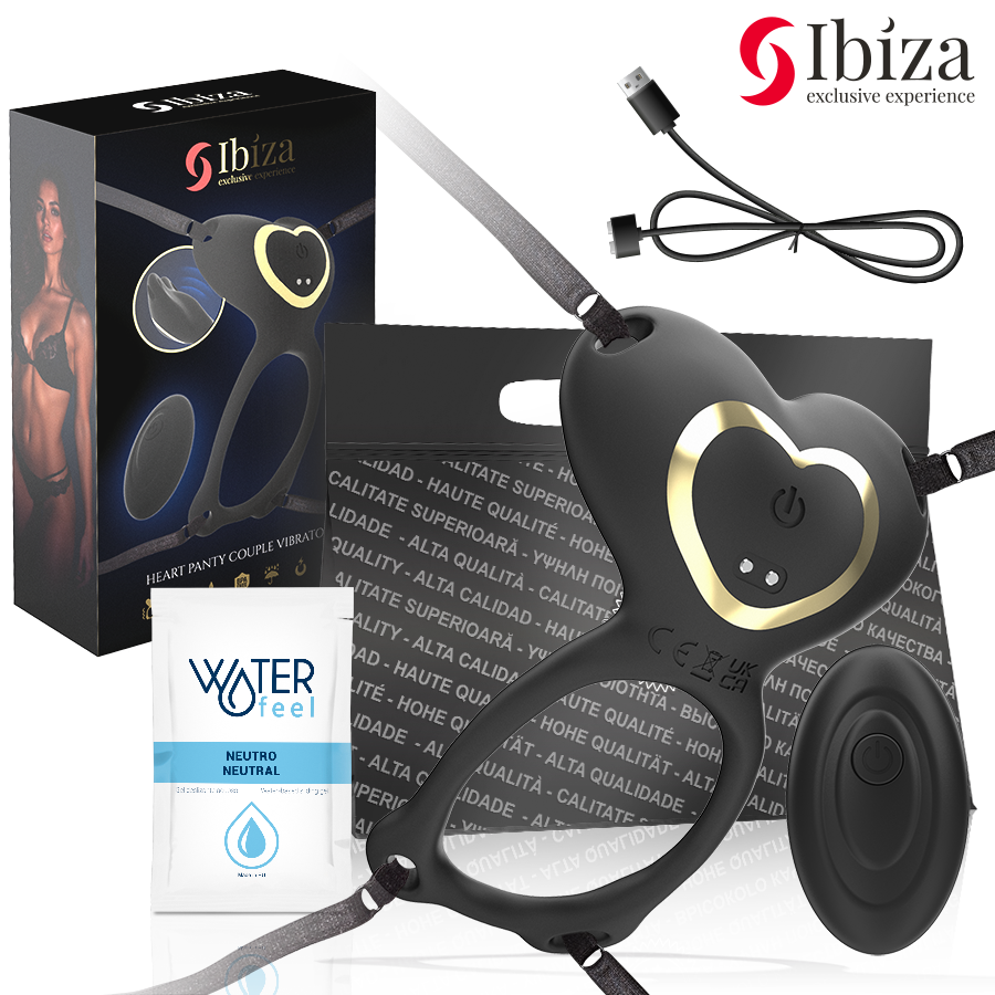 Culotte Vibrante Iel Forme Cœur Télécommande Sans Fil 10 Modes IPX7 - Ibiza Technology