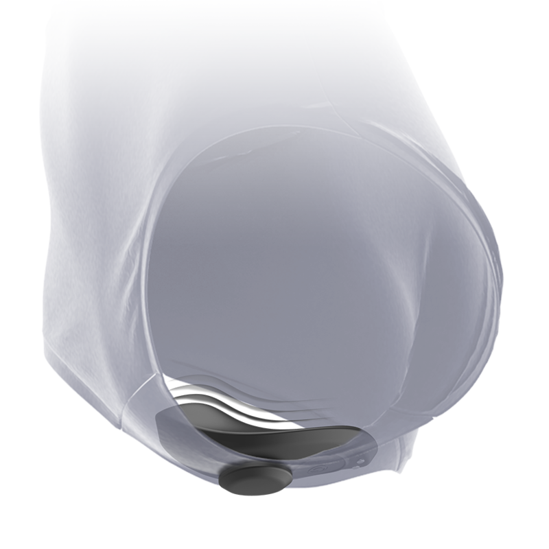 Culotte Vibrante Rechargeable Preston Fixation Magnétique IPX7 - Black&Silver