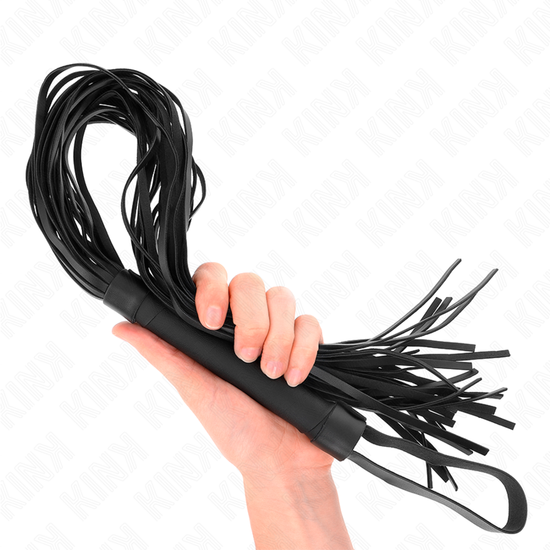 Fouet BDSM Imitation Peau de Mouton 60 cm Poignée Ergonomique - Kink