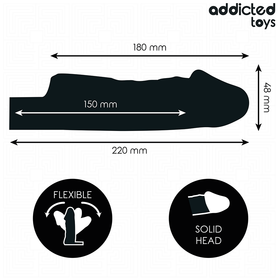Gaine à Pénis Transparente Addicted Toys 22 cm Allongeante