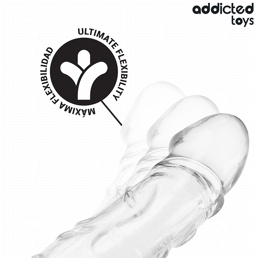 Gaine à Pénis Transparente Addicted Toys 22 cm Allongeante