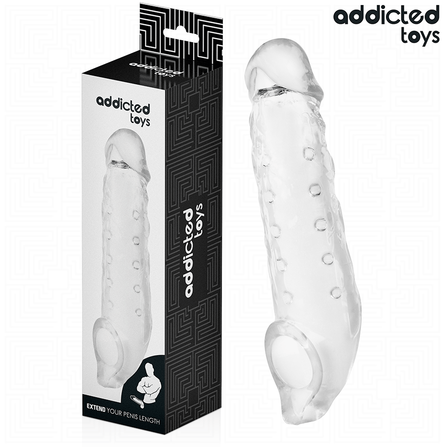 Gaine à Pénis Transparente Extension Longueur et Épaisseur - Addicted Toys