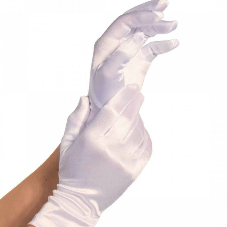 Gants Courts Satin Brillant Élastiques - Polyamide - Leg Avenue