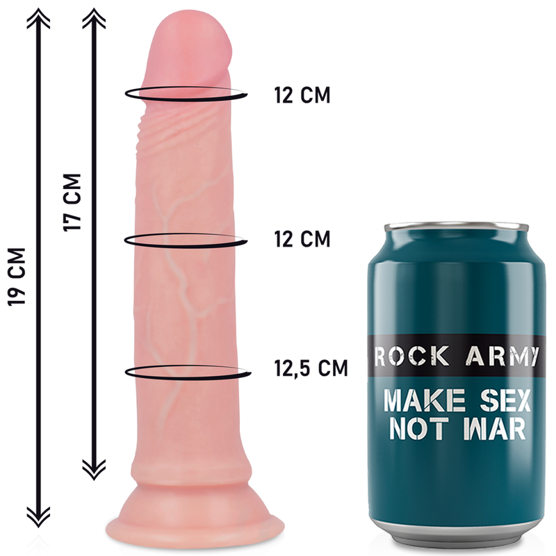 Gode Ceinture Réaliste Avenger Silicone Double Densité 19 cm - Rock Army