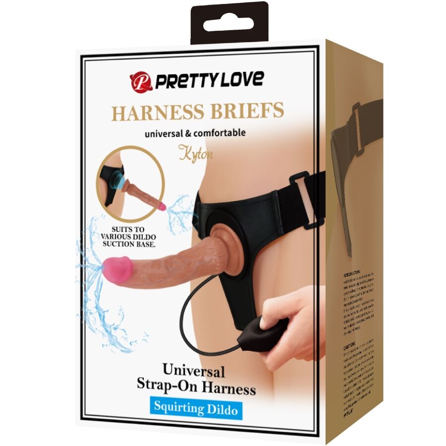 Gode Ceinture Squirting Vibrant Kyton 19 cm Harnais Universel - Pretty Love