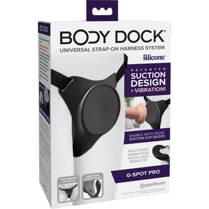 Gode Ceinture Vibrant Body Dock G-Spot Pro Sans Anneau 2 Moteurs - Pipedreams