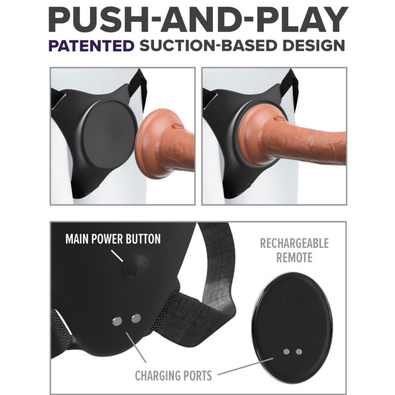 Gode Ceinture Vibrant Body Dock G-Spot Pro Sans Anneau 2 Moteurs - Pipedreams