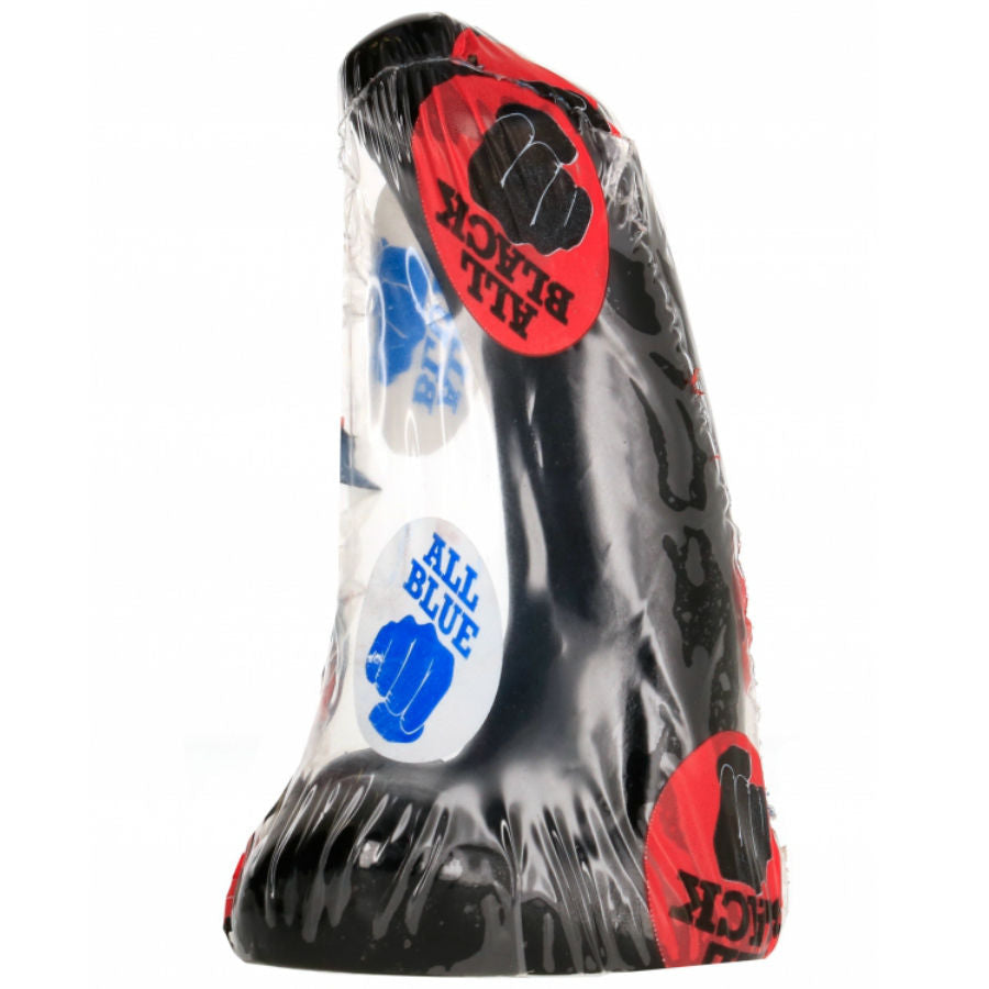 Gode Compact Fin Noir Silicone avec Boules - All Black