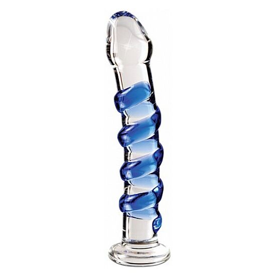 Gode en Verre Soufflé N.05 Thermosensible Texturé 17 cm - Icicles