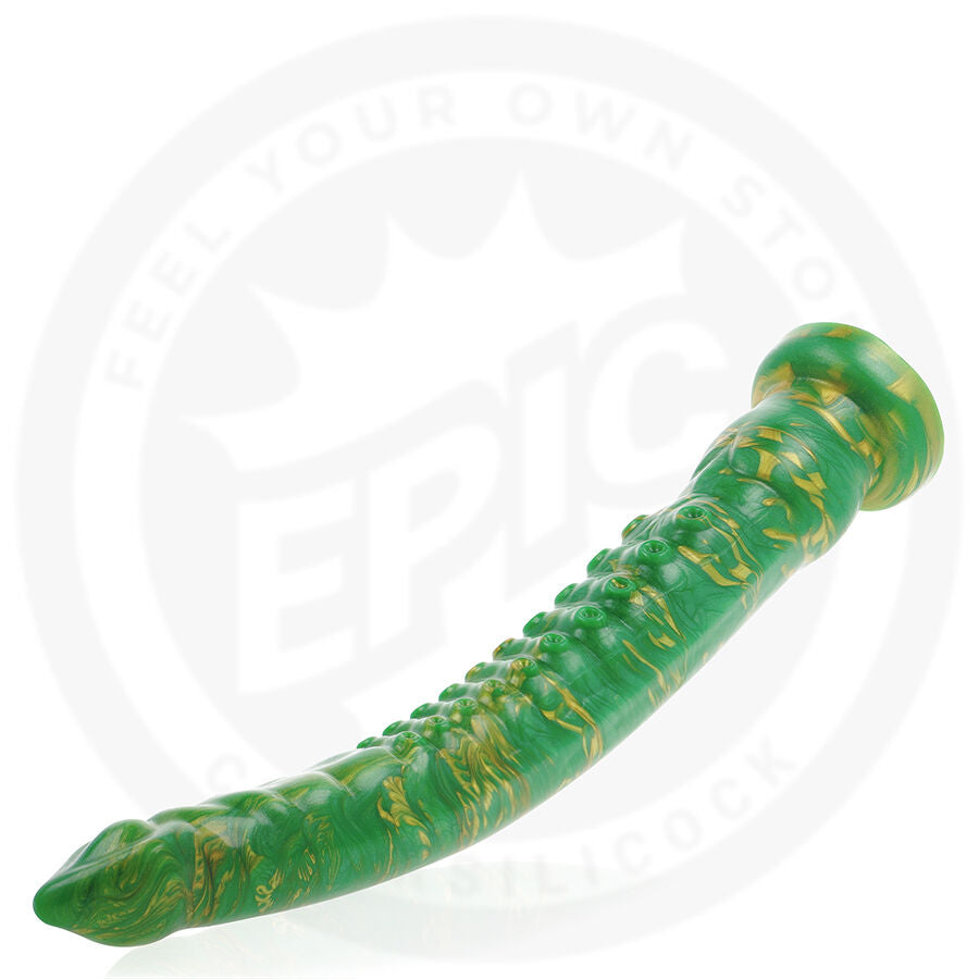 Gode Fantasy Hylos Green Flash Silicone XXL Base Ventouse - Epic Cybersilicock
