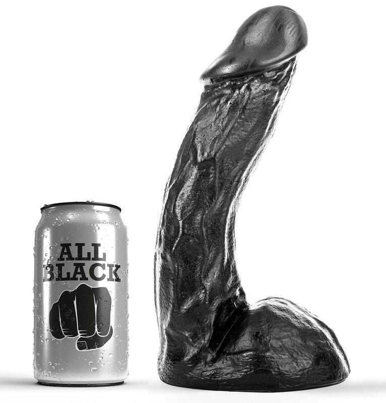 Gode Réaliste All Black 23 cm Flexible Sans Phtalates
