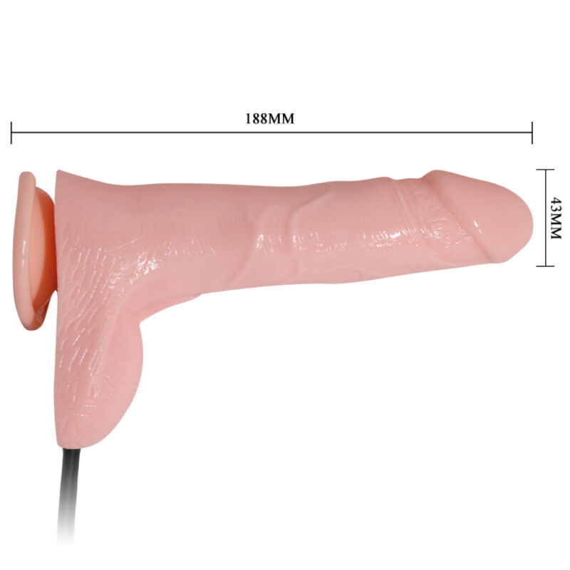 Gode Réaliste Gonflable Ventouse 15 cm Pompe Manuelle Texturé - Baile