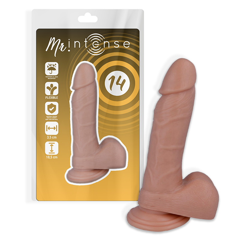 Gode Réaliste Mr Intense Veiné 14,6 cm Texture Naturelle Ventouse