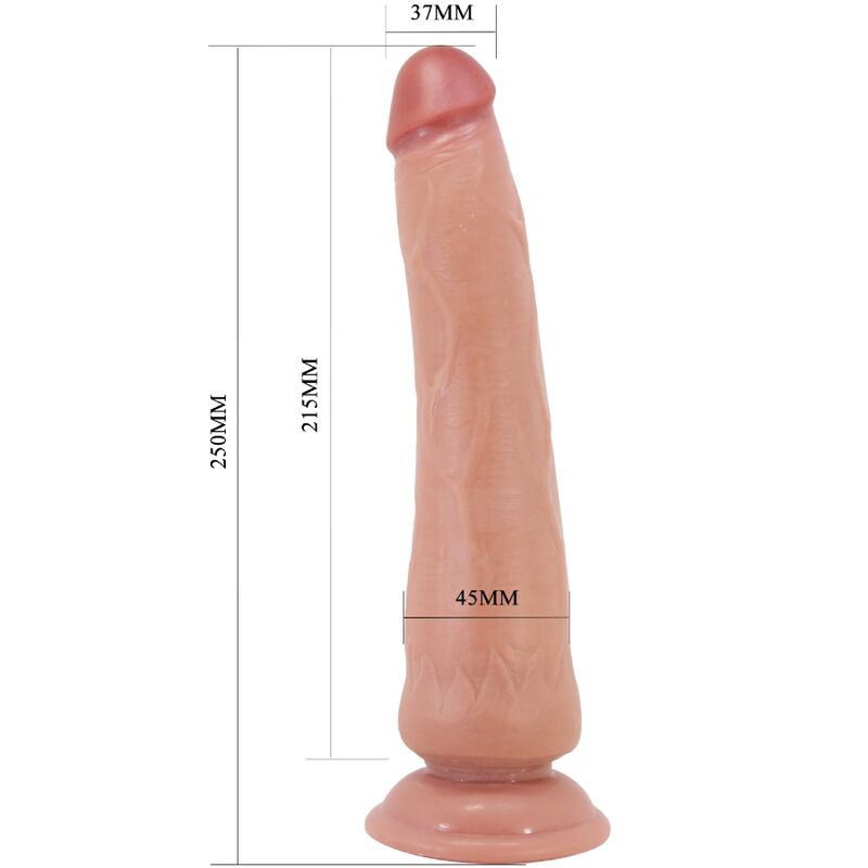Gode Réaliste Tiemeyer 25 cm Ventouse Peau Coulissante - Pretty Love