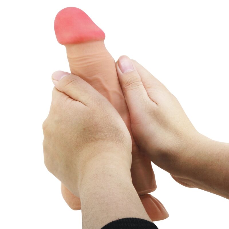 Gode Réaliste Vibrant Sliding Skin Télécommande - Pretty Love