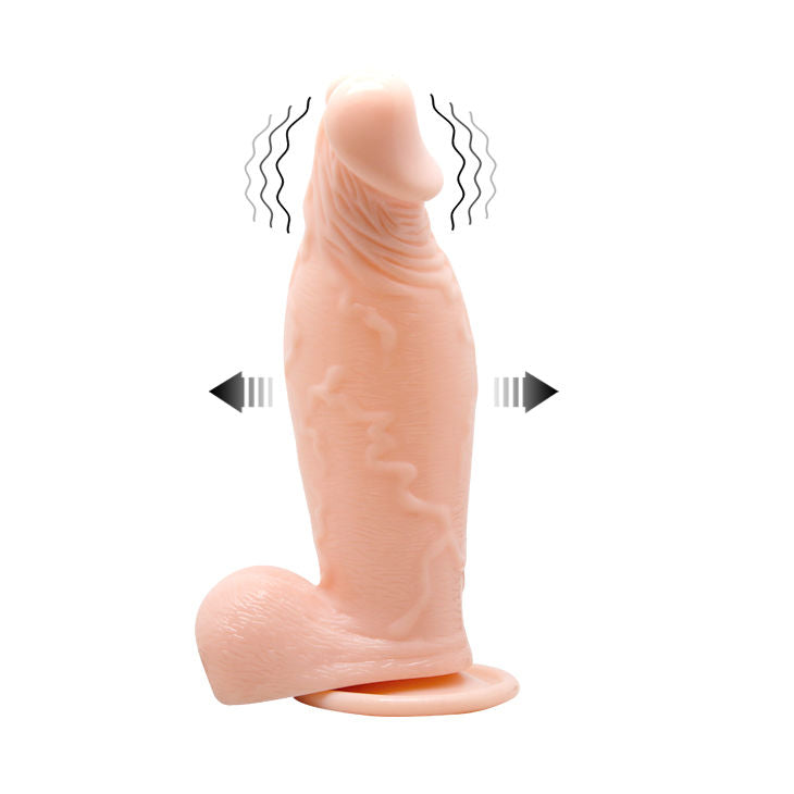 Gode Vibrant Gonflable Réaliste Veiné Ventouse Multivitesses - Baile