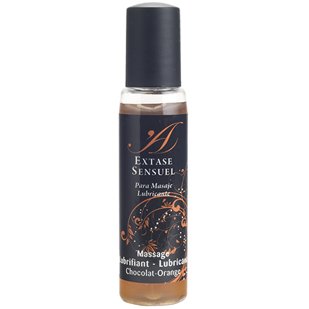 Huile de Massage Lubrifiant Chocolat Orange Base Eau - Extase Sensual
