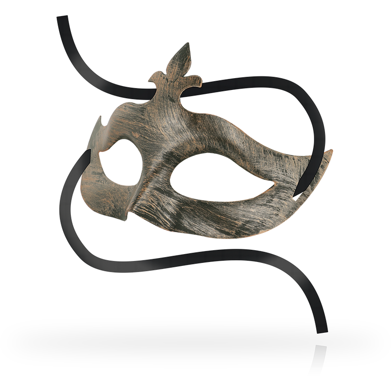 Masque Vénitien Fleur de Lis Ciselé Lien Satiné - Ohmama