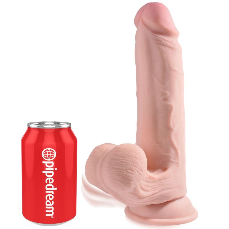 Gode Réaliste 3D Plus testicules Intégrées 15,2 cm - King Cock