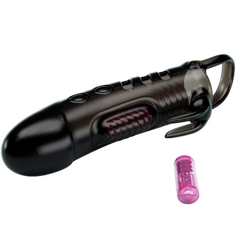 Gaine à Pénis Sloane Lapin Naturel Vibrante Rechargeable - Pretty Love
