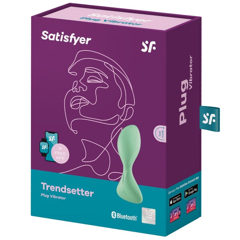 Plug Anal Vibrant Connecté Trendsetter Silicone App 2 Coloris - Satisfyer