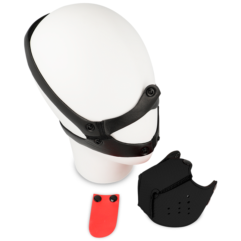 Muselière Masque Chien BDSM Réglable 4 Positions - Ohmama Fetish