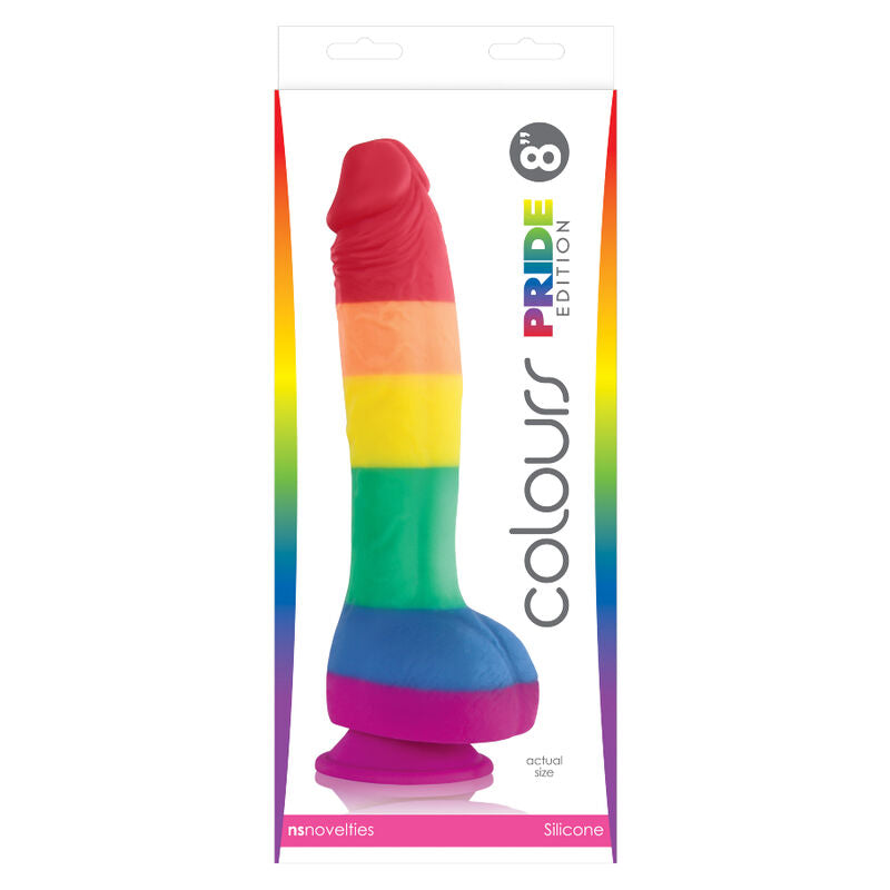 Gode Réaliste Drapeau LGBT Silicone 2 Tailles - Pride